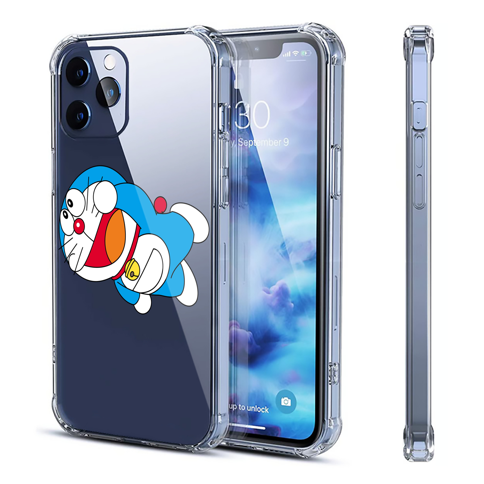 （画像用） ドラえもん Doraemon 【iPhone 12シリーズ対応】透明スマホケース（クリアソフトケース）